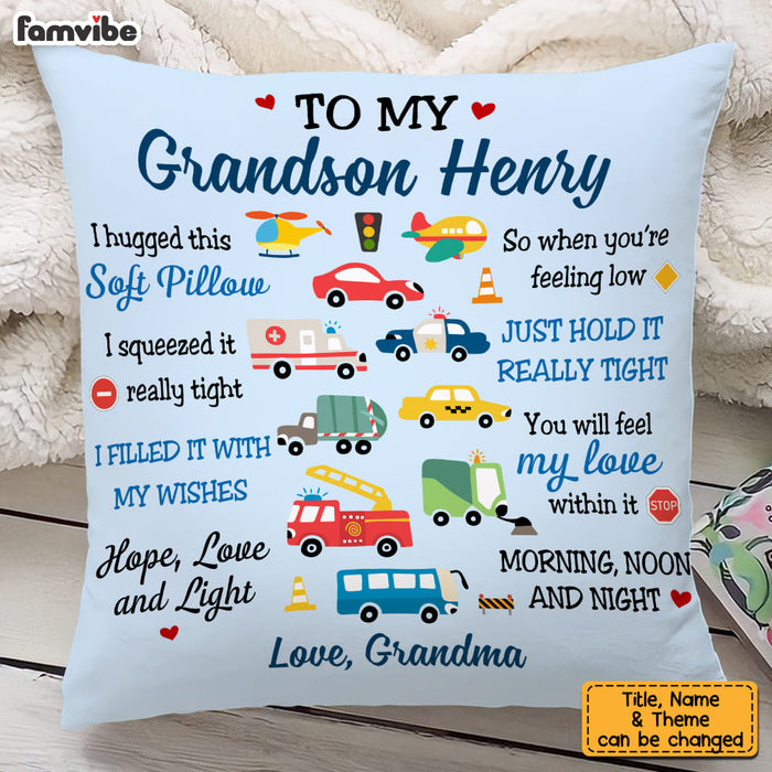 Personalized Gift For Grandson Granddaughter Custom Theme Pillow 30505 1
