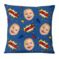 Personalized Gift For Grandson Faces Comic Pillow 30509 thumb 1