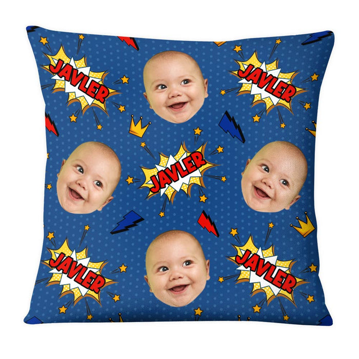 Personalized Gift For Grandson Faces Comic Pillow 30509 1