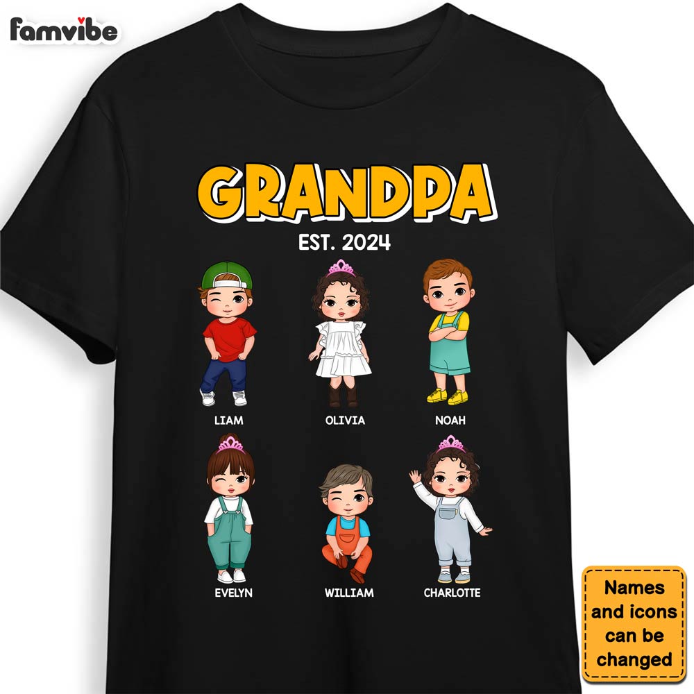 Personalized Gift For Grandpa Est. Shirt Hoodie Sweatshirt 30510 Primary Mockup