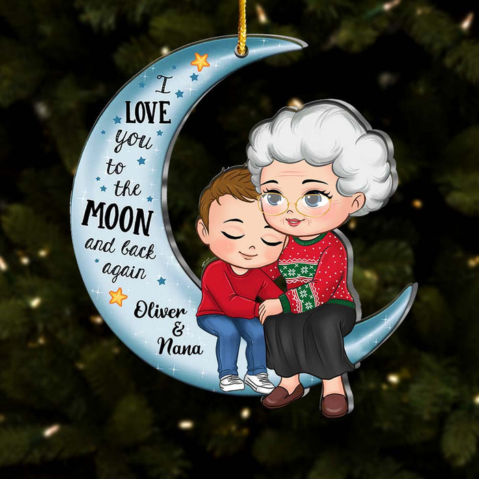 Personalized Gift For Grandson Love You To The Moon Ornament 30518 1