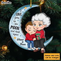 Personalized Gift For Grandson Love You To The Moon Ornament 30518 thumb 1