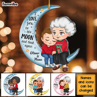 Personalized Gift For Grandson Love You To The Moon Ornament 30518 thumb 1