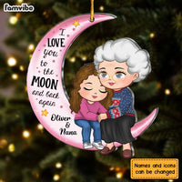 Personalized Gift For Grandson Love You To The Moon Ornament 30518 thumb 1
