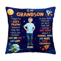 Personalized Gift For Grandson Photo Hug This Pillow 30525 thumb 1