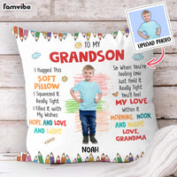 Personalized Gift For Grandson Photo Hug This Pillow 30525 thumb 1