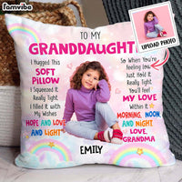 Personalized Gift For Grandson Photo Hug This Pillow 30525 thumb 1