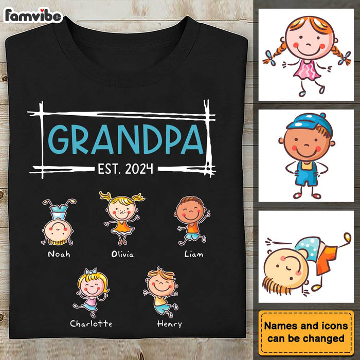 Personalized Gift For Grandpa Est. 2024 Shirt - Hoodie - Sweatshirt 30535 1