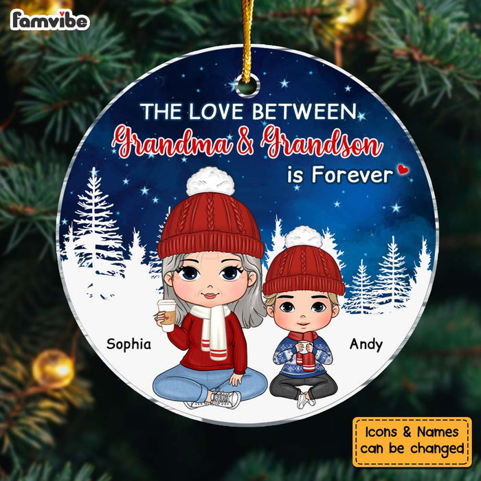 Personalized Christmas Gift For Grandson Skynight Ornament Circle Ornament 30539 1