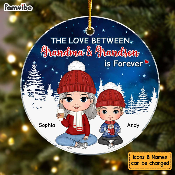 Personalized Christmas Gift For Grandson Skynight Ornament Circle Ornament 30539 1