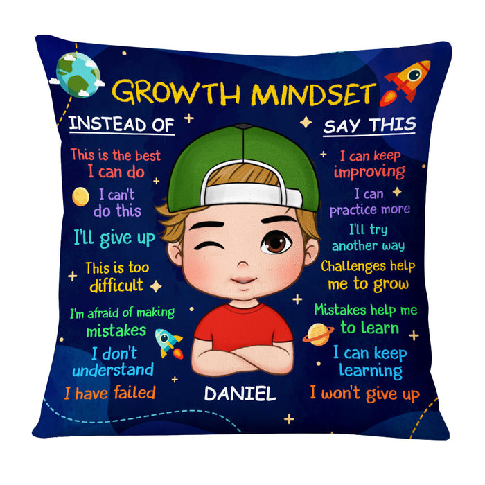 Personalized Christmas Gift For Grandson Growth Mindset Pillow 30542 1