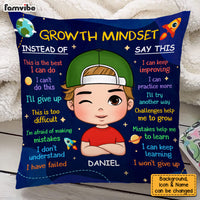 Personalized Christmas Gift For Grandson Growth Mindset Pillow 30542 thumb 1