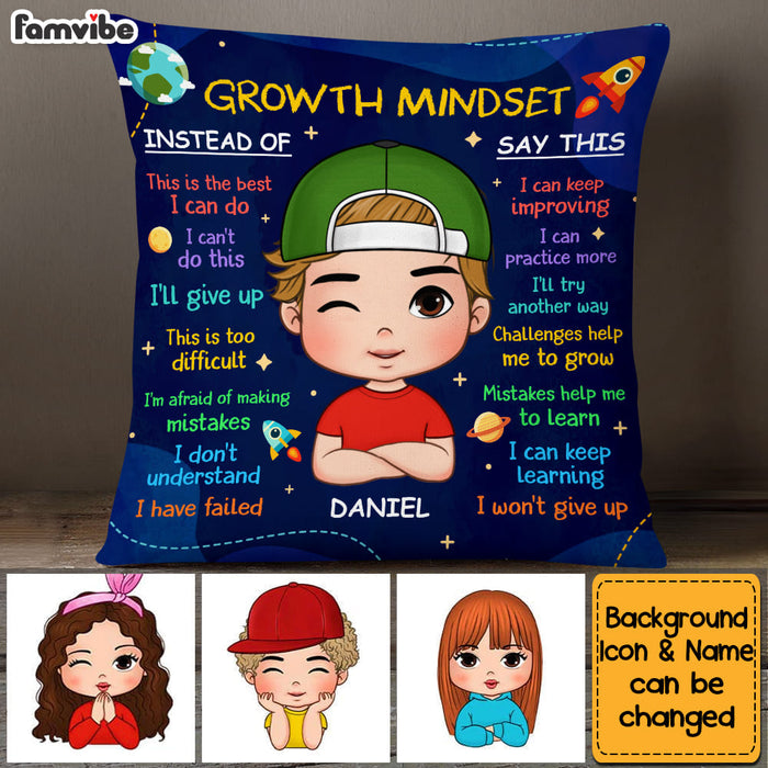 Personalized Christmas Gift For Grandson Growth Mindset Pillow 30542 1