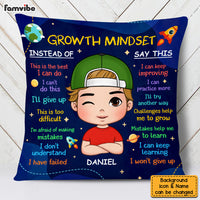 Personalized Christmas Gift For Grandson Growth Mindset Pillow 30542 thumb 1
