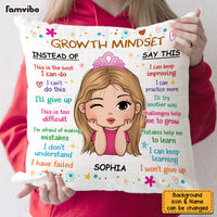 Personalized Christmas Gift For Grandson Growth Mindset Pillow 30542 thumb 1