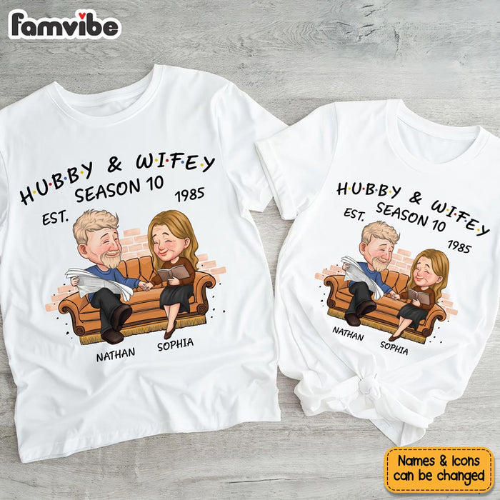 Personalized Hubby And Wifey Season Married Couple T Shirt 30545 1