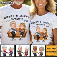 Personalized Hubby And Wifey Season Married Couple T Shirt 30545 thumb 1