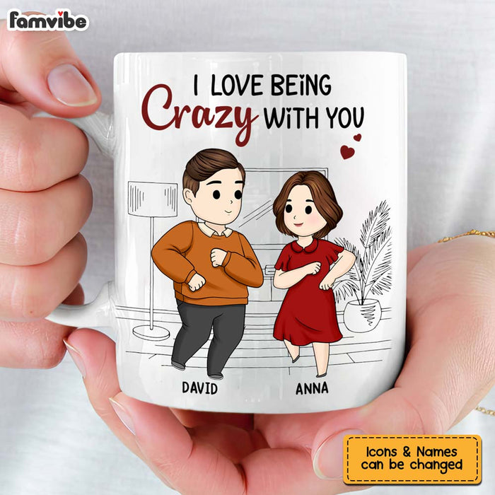Personalized I Love Being Crazy With You Couple Mug 30555 1