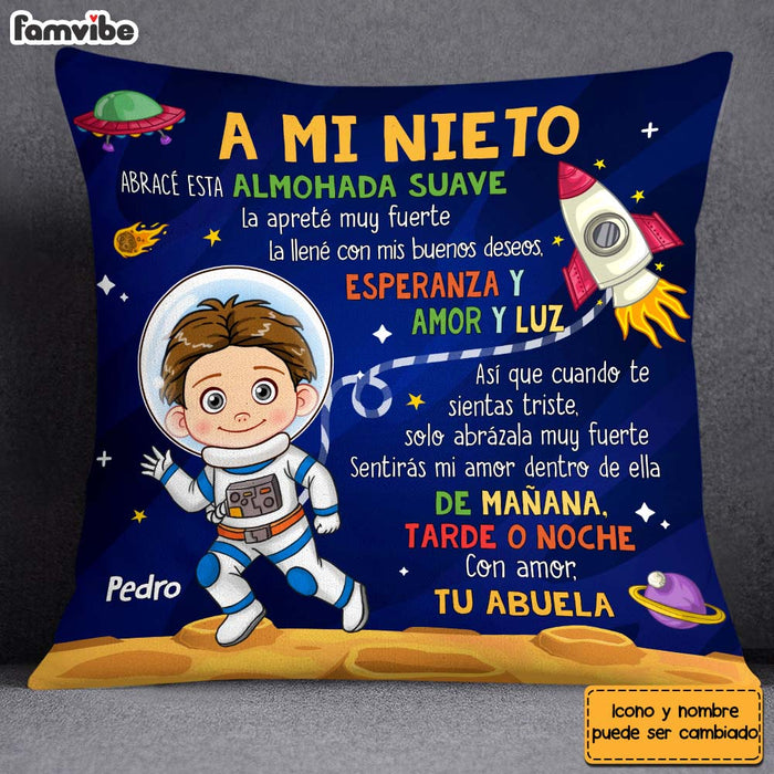Personalized Gift For Grandson Astronaut Space Spanish Pillow 30703 1