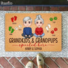 Personalized Gift For Grandparents Grandkids Grandpups Spoiled Here Doormat 30560 1