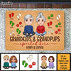 Personalized Gift For Grandparents Grandkids Grandpups Spoiled Here Doormat 30560 1