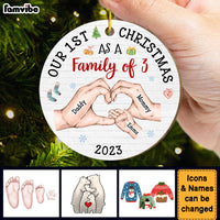 Personalized Gift For Family First Christmas Circle Ornament 30565 thumb 1