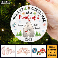 Personalized Gift For Family First Christmas Circle Ornament 30565 thumb 1