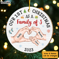 Personalized Gift For Family First Christmas Circle Ornament 30565 thumb 1