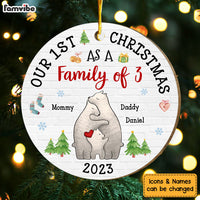 Personalized Gift For Family First Christmas Circle Ornament 30565 thumb 1