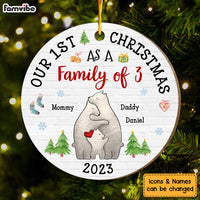 Personalized Gift For Family First Christmas Circle Ornament 30565 thumb 1
