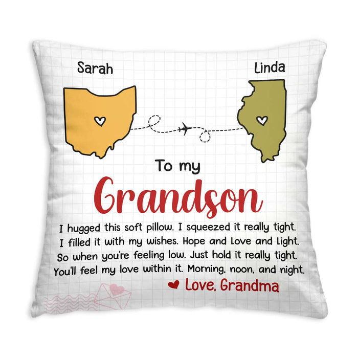 Personalized Gift For Grandson Granddaughter Long Distance Pillow 30566 1