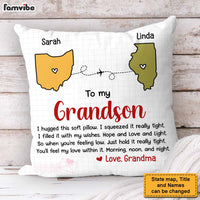 Personalized Gift For Grandson Granddaughter Long Distance Pillow 30566 thumb 1