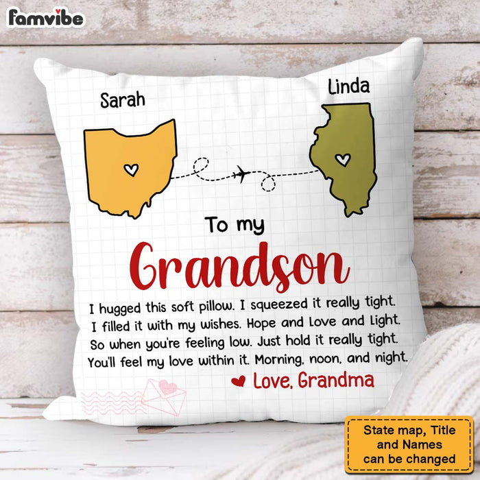 Personalized Gift For Grandson Granddaughter Long Distance Pillow 30566 1