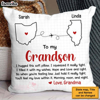 Personalized Gift For Grandson Granddaughter Long Distance Pillow 30566 thumb 1