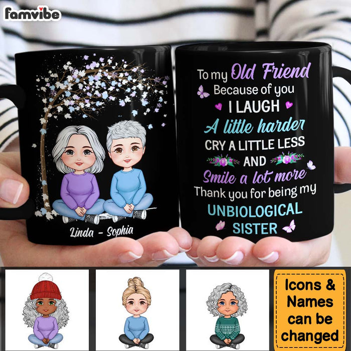 Personalized Gift For Friends Because Of You Mug 30569 1