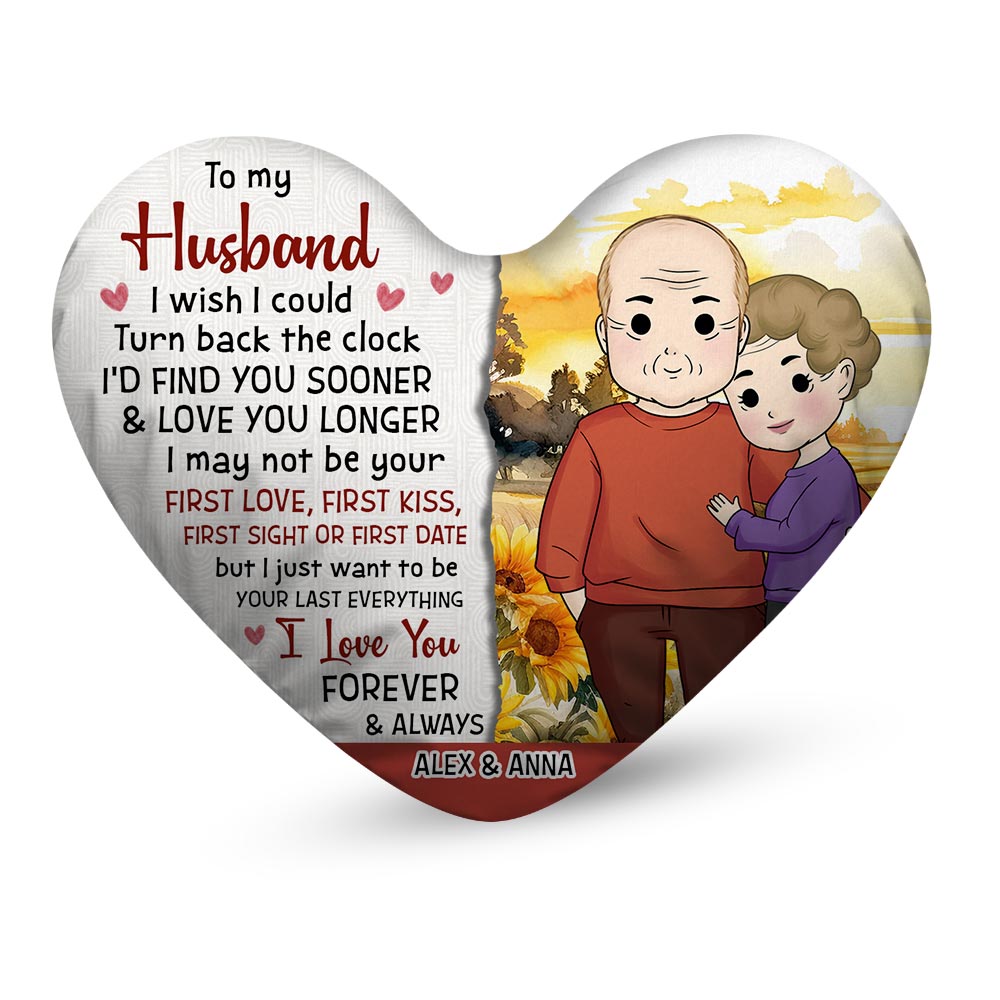 Personalized To My Love I Wish I Could Turn Back The Clock Shaped Pillow 30570 Primary Mockup