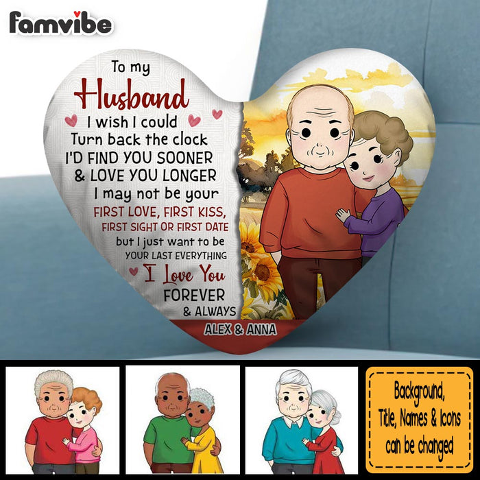 Personalized To My Love I Wish I Could Turn Back The Clock Shaped Pillow 30570 1