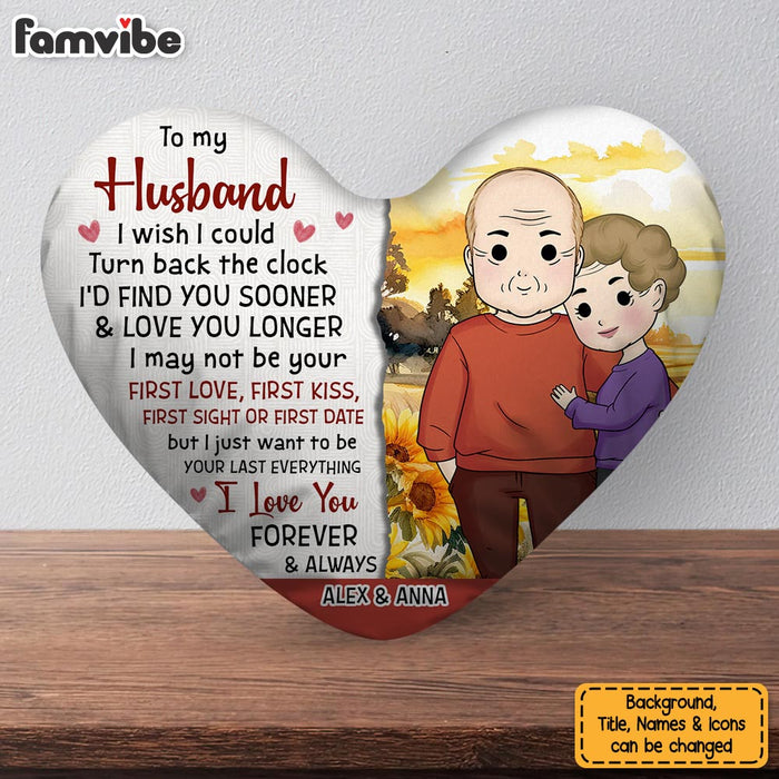Personalized To My Love I Wish I Could Turn Back The Clock Shaped Pillow 30570 1
