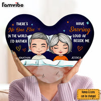 Personalized No One I'd Rather Snoring Loud Beside Me Shaped Pillow 30571 thumb 1