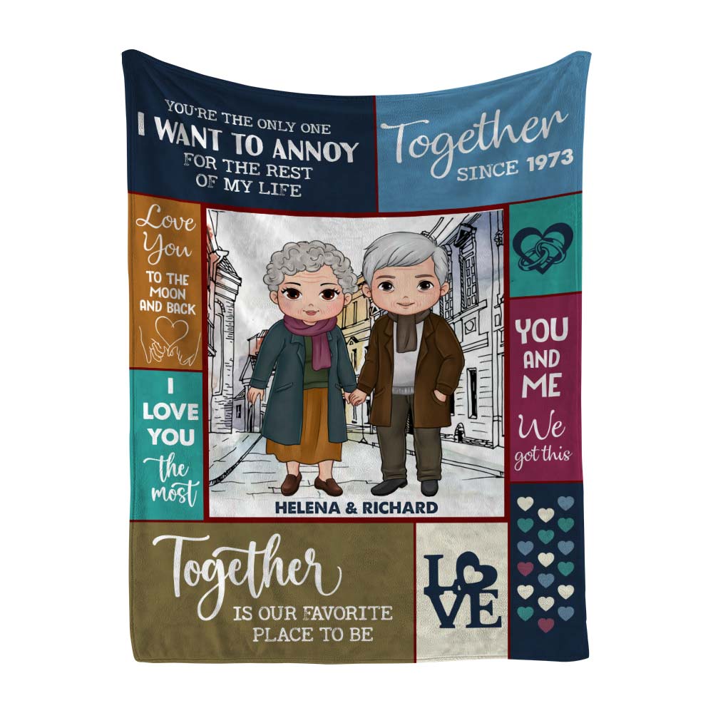 Personalized Together Since Blanket 30573 Primary Mockup