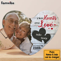 Personalized Two Hearts One Love Upload Photo Shaped Pillow 30575 thumb 1