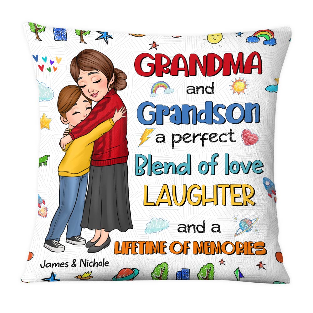 Personalized Gift For Grandson Blend Of Love Pillow 30583 Primary Mockup