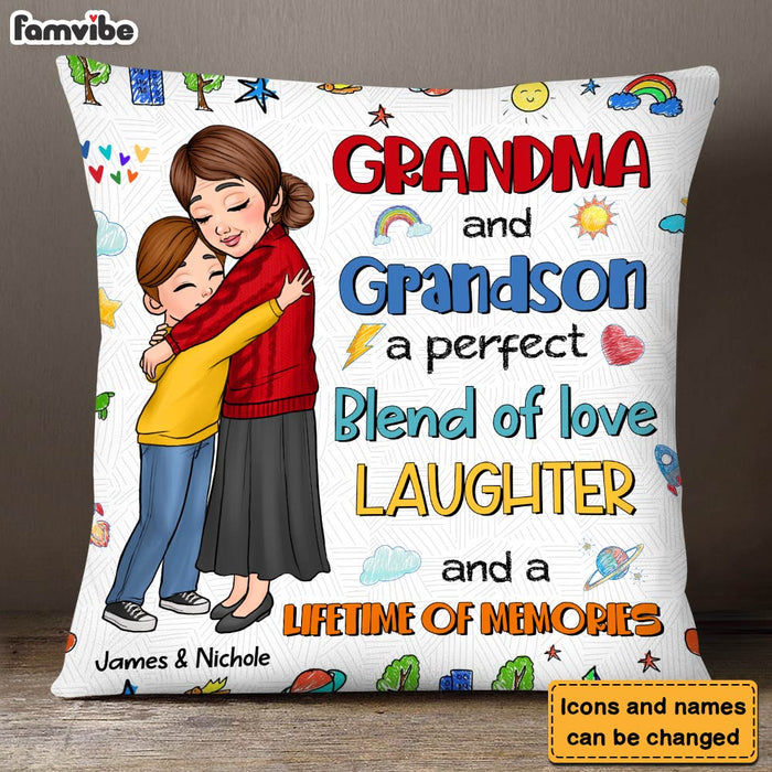 Personalized Gift For Grandson Blend Of Love Pillow 30583 1