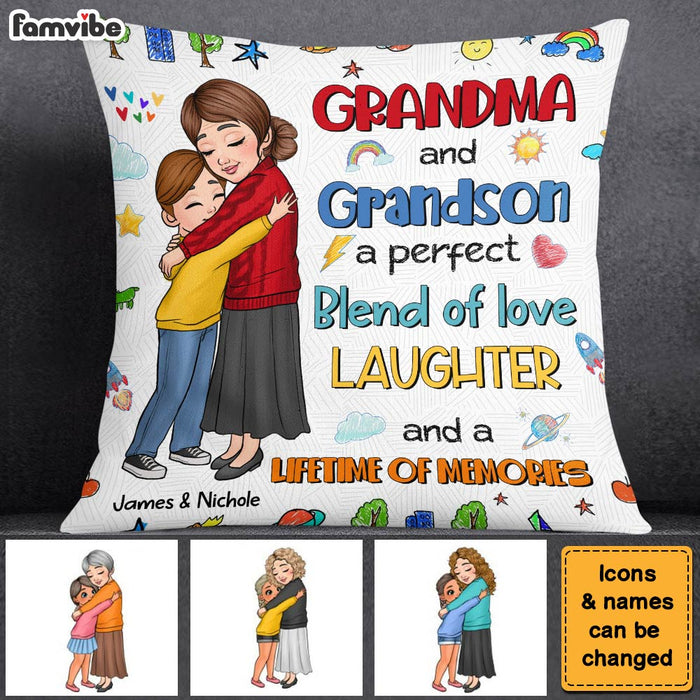 Personalized Gift For Grandson Blend Of Love Pillow 30583 1