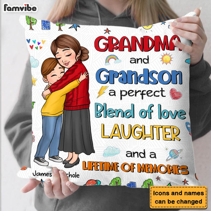 Personalized Gift For Grandson Blend Of Love Pillow 30583 1