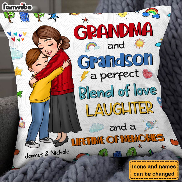 Personalized Gift For Grandson Blend Of Love Pillow 30583 1