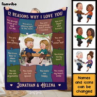 Personalized 12 Reasons Why I Love You Couple Blanket 30587 thumb 1