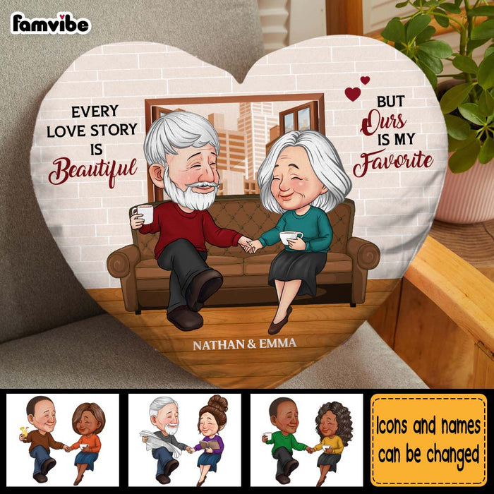 Personalized Every Love Story Is Beautiful Couple Shaped Pillow 30589 1