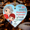 Personalized Christmas Gift The Love Between Grandma Grandson Heart Ornament 30590 1