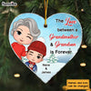 Personalized Christmas Gift The Love Between Grandma Grandson Heart Ornament 30590 1